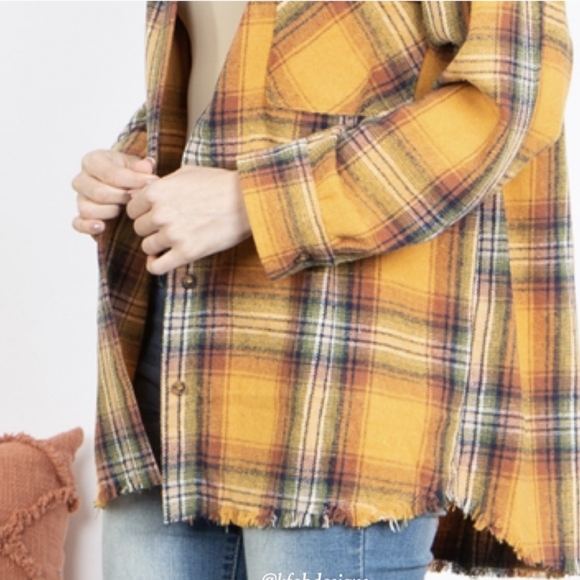 ONE Left! Perfect Fall Plaid Jacket with Hoodie - Picture 2 of 9